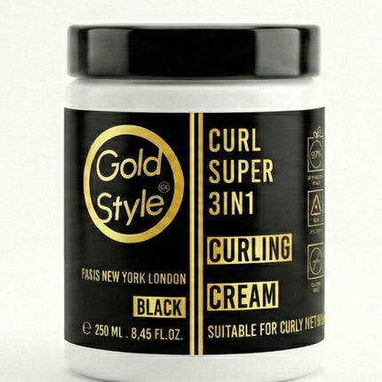 Gold Style 3in1 Black Curling 250 ml - Hairwaxshop