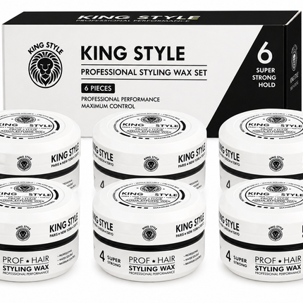 King Style Aqua Styling Wax Super Strong  6 stuks - Hairwaxshop