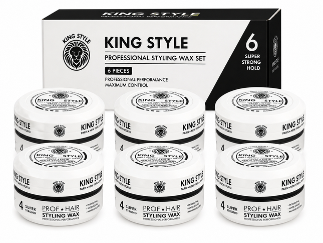 King Style Aqua Styling Wax Super Strong  6 stuks - Hairwaxshop