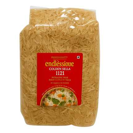 Endlesslove Golden Sella 1121 Extra Long Grain Parboiled Basmati Rice 1 kg
