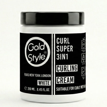 Gold Style 3 in 1White Curling Cream 250 ml - Hairwaxshop