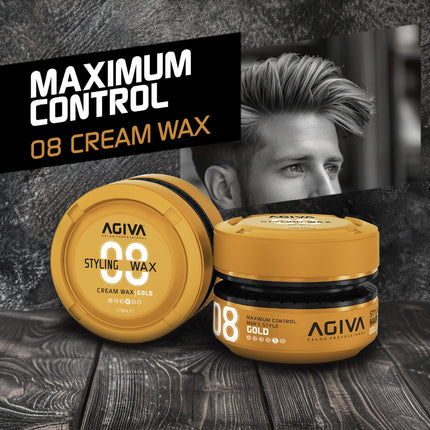 Agiva 08 Hair Styling Wax Gold Cream 175 ml
