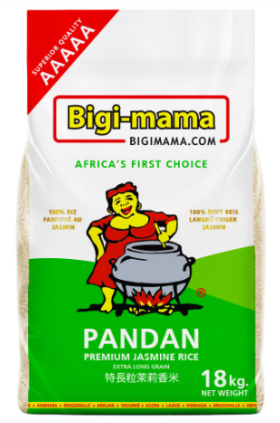 Bigi Mama Pandan Premium Jasmine Rice 18 kg