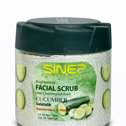 SINEP BRIGHTENING CLEANSING FACE SCRUB DEEP CLEANSING EXFOLIANT CUCUMBER 400ML