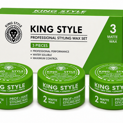 King Style Aqua Styling Matte Wax 3 stuks - Hairwaxshop