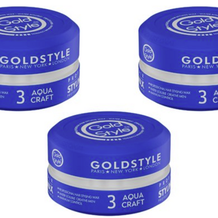 Gold Style 3 Aqua Craft Styling Wax 3 Stuks