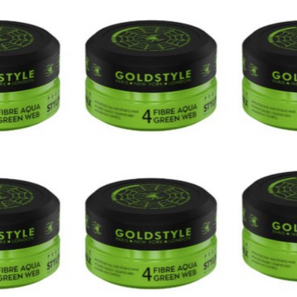 Gold Style Aqua Styling Wax 4 Fibre Green Web 6 stuks